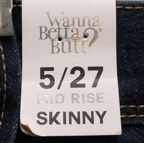 NWT Wanna Betta Butt Distressed Skinny Jeans Sz 5 - Picture 7 of 12